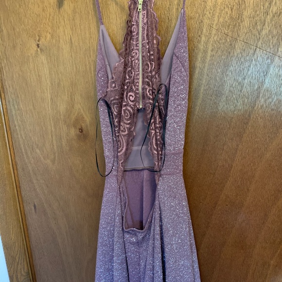 purple glitter homecoming dress - Picture 2 of 3